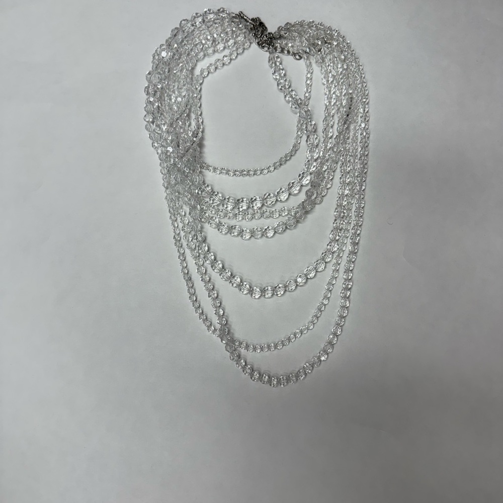 Elegant Silver Beaded Necklace